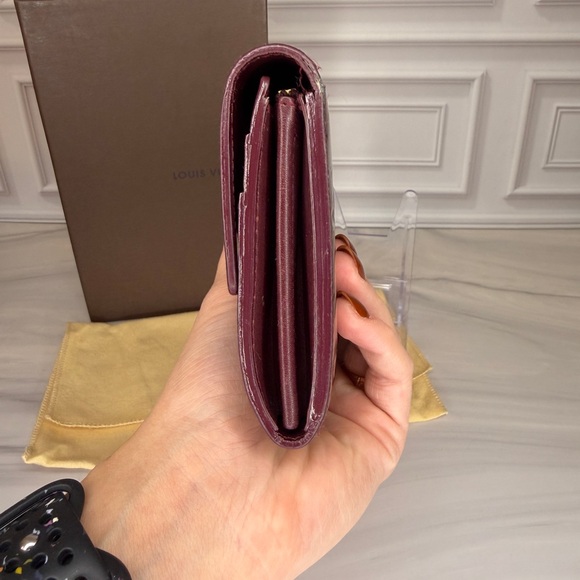 Louis Vuitton Vernis Long Wallet – Amarante | Box & Dust Bag | Initials AS - Picture 4 of 15
